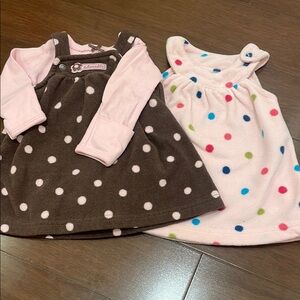 Carter's Brown and White Polka Dot Sleeveless Sundress
